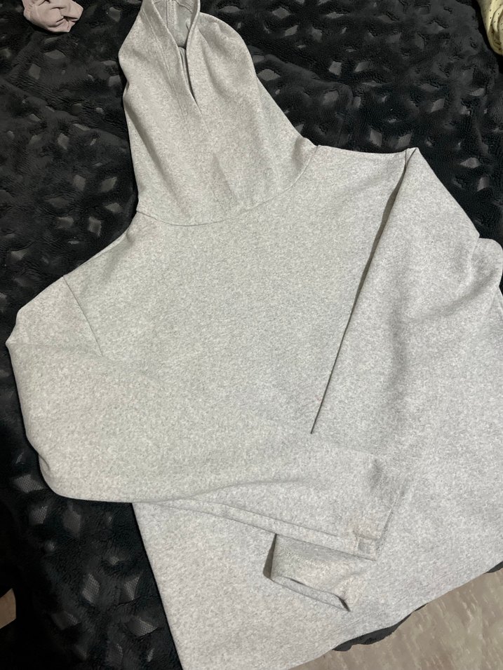 Gri Kadın Yüksek Yakalı Sweatshirt - Görsel 3