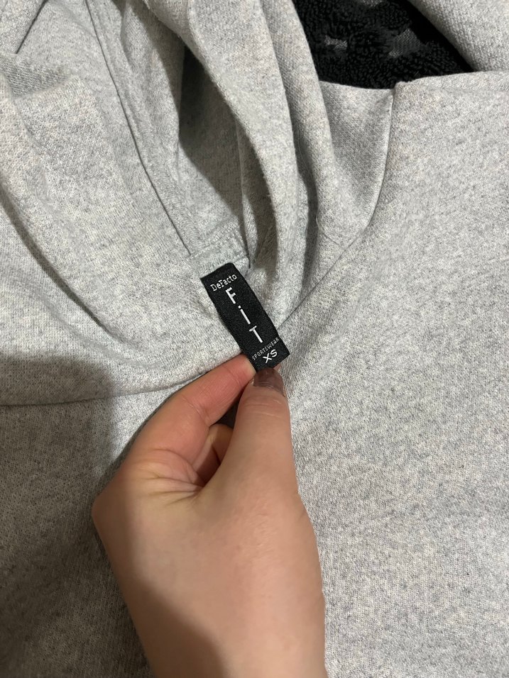 Gri Kadın Yüksek Yakalı Sweatshirt - Görsel 2