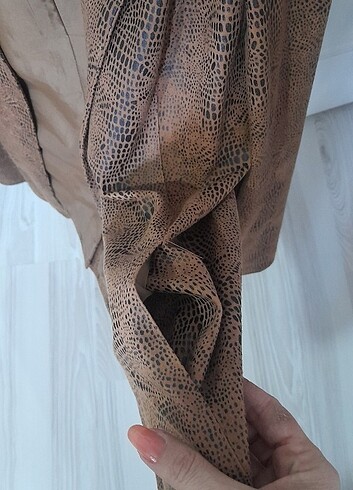 Leopar oversize ceket  - Görsel 2