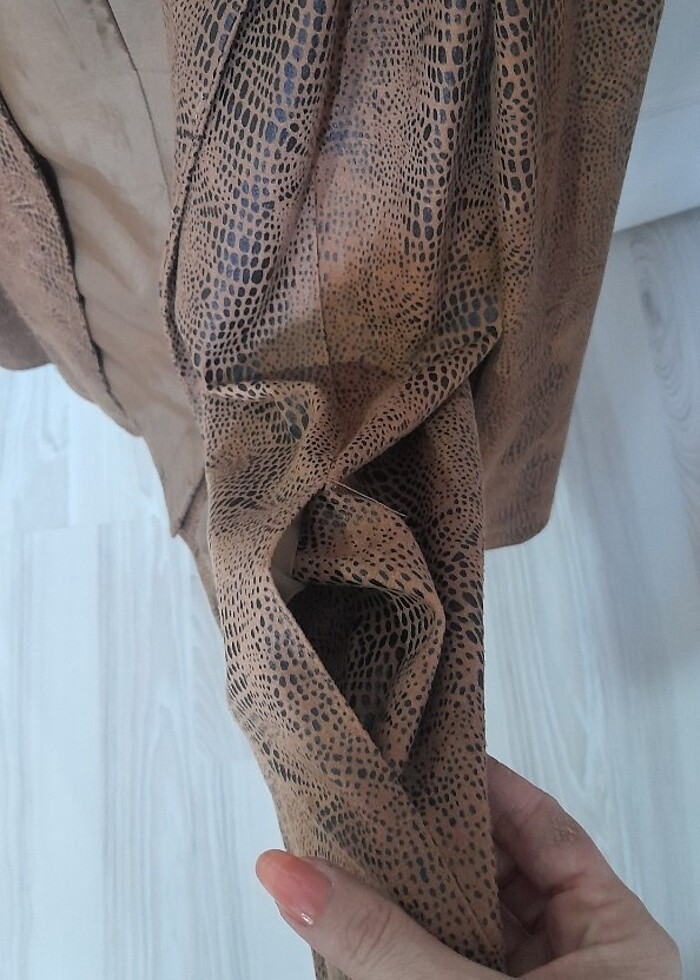 Leopar oversize ceket  - Görsel 2