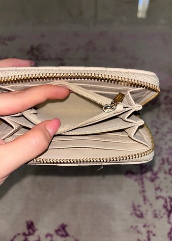 Bej Mango Deri Kadın Cüzdan - Görsel 5