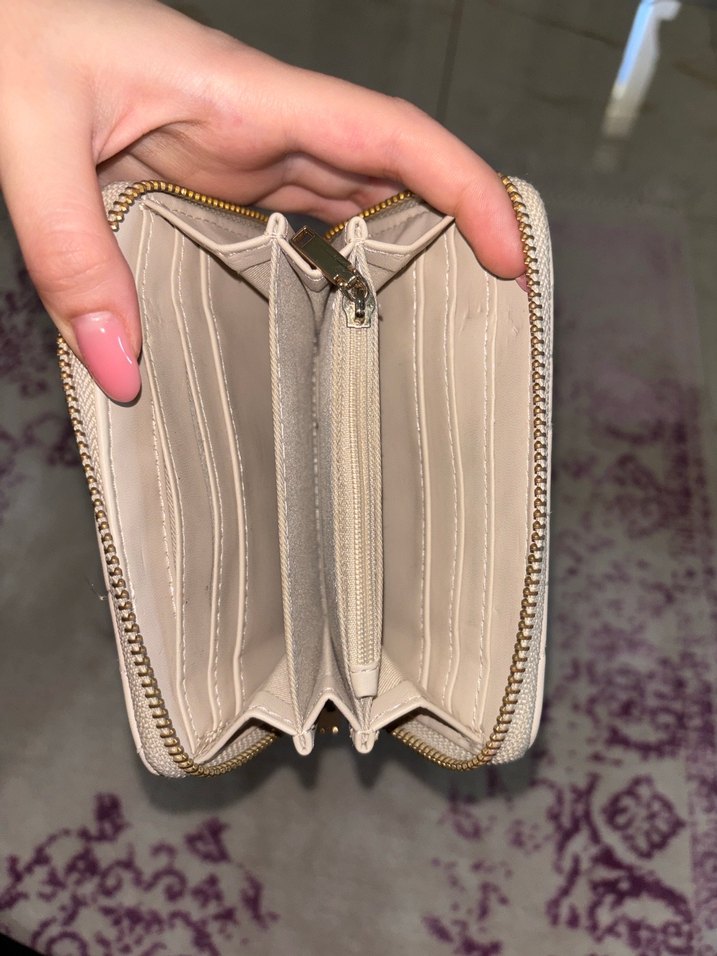 Bej Mango Deri Kadın Cüzdan - Görsel 4