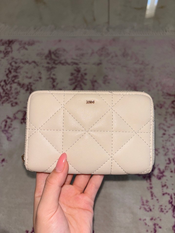 Bej Mango Deri Kadın Cüzdan - Görsel 2