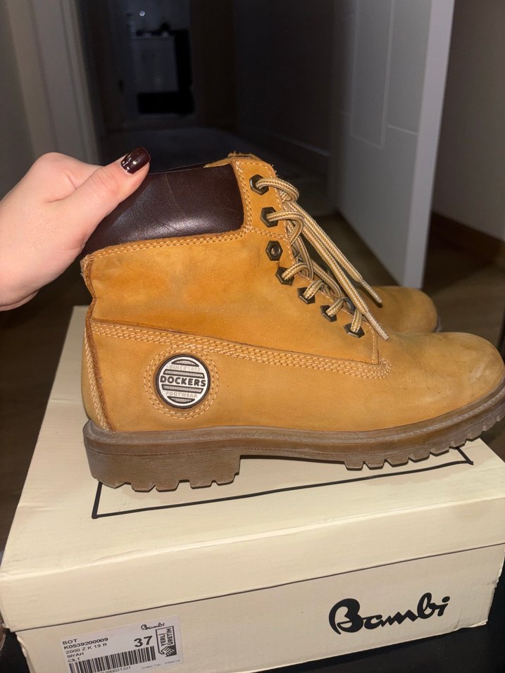 Dockers Kahverengi Süet Bağcıklı Kadın Botu - Görsel 5