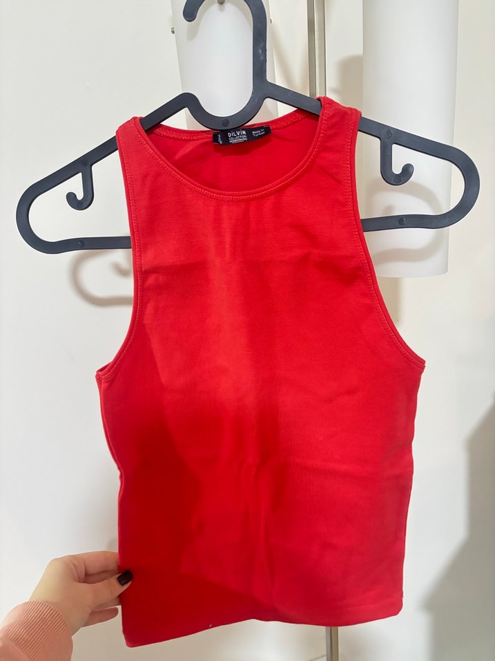 Kırmızı DiLViN Kadın Üstü - Görsel 2