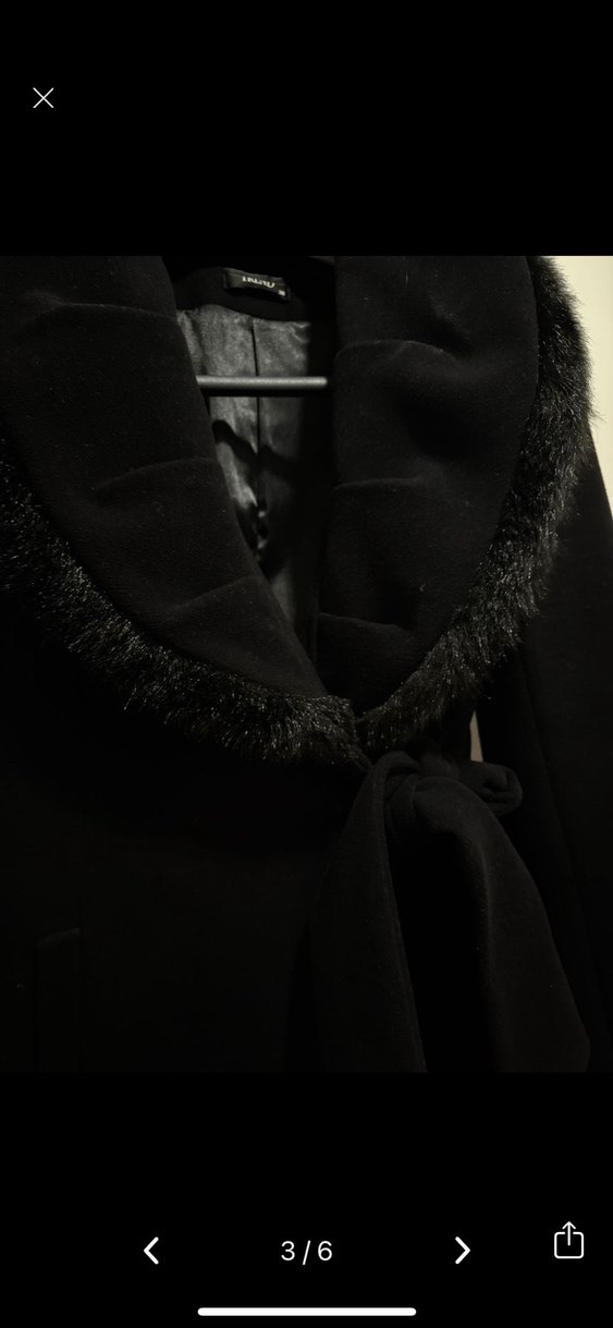 Siyah Kürklü Yakalı Kaban - Görsel 2