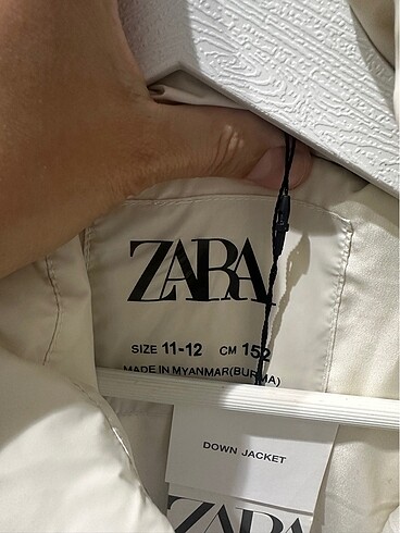 11-12 Yaş Beden camel Renk zara 11/12 yaş sıfır mont