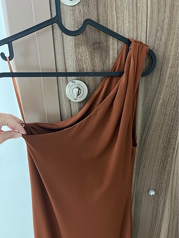m Beden camel Renk kalem elbise