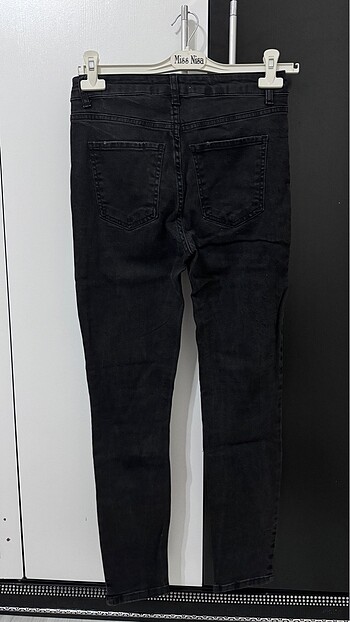 xs Beden siyah Renk Koton jean