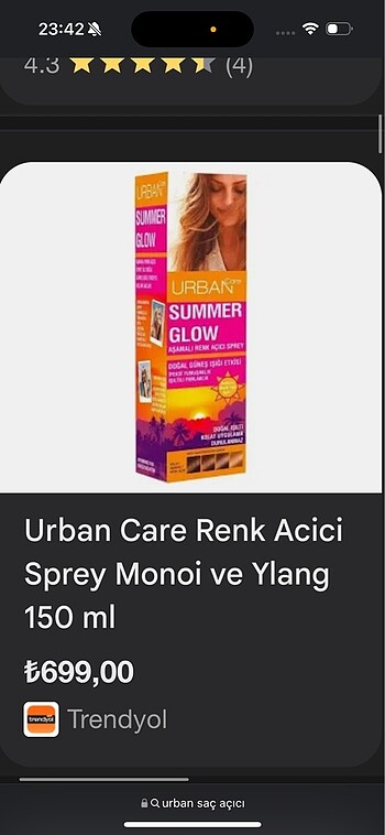 URBAN SUMMER GLOW GÜNEŞ IŞIĞI ETKİSİ SPREY - Görsel 5