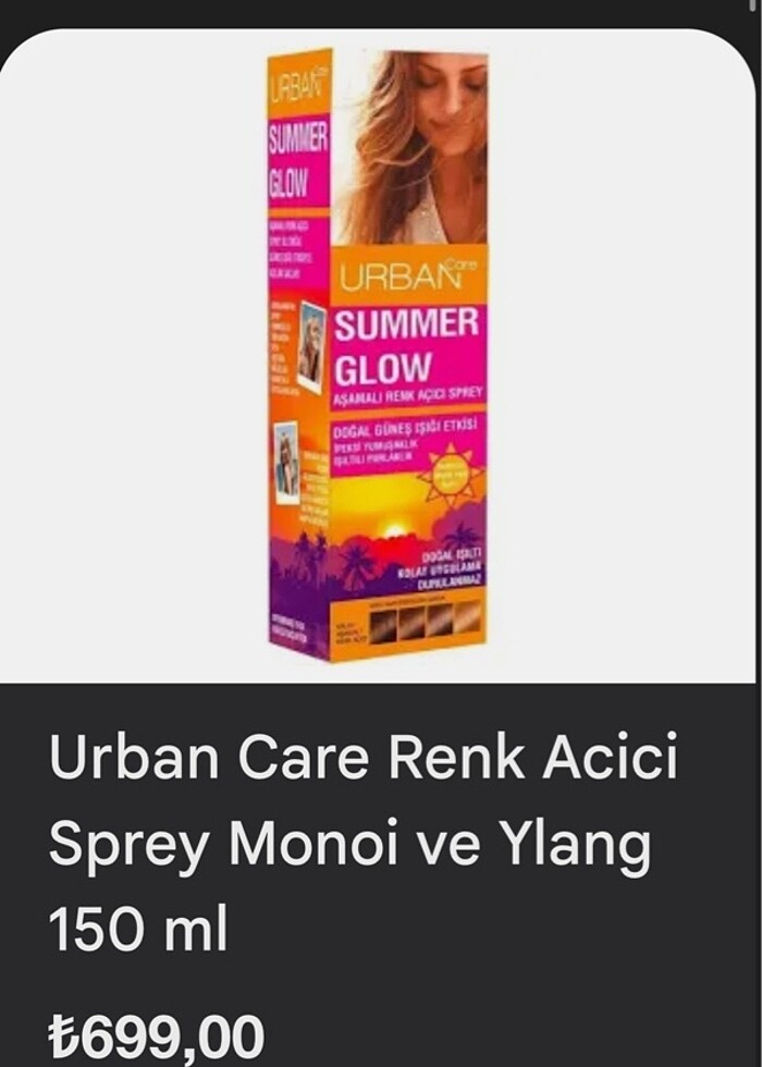URBAN SUMMER GLOW GÜNEŞ IŞIĞI ETKİSİ SPREY - Görsel 5