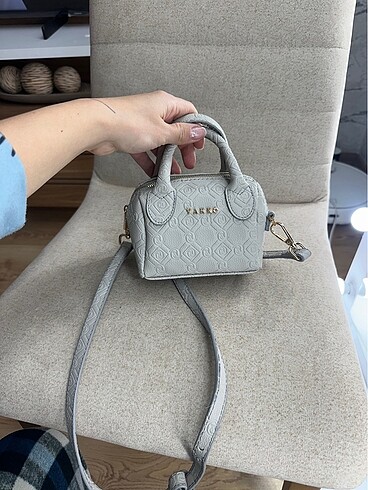 Beden Vakko gri mini speedy çanta