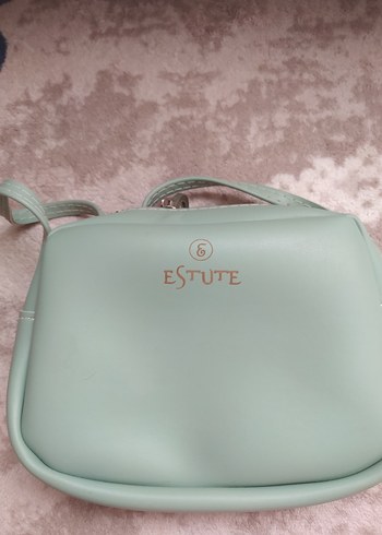 Pastel Yeşil Estute Baskılı Kadın Çantası