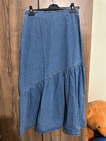 m Beden lacivert Renk Denim kot mavi etek uzun