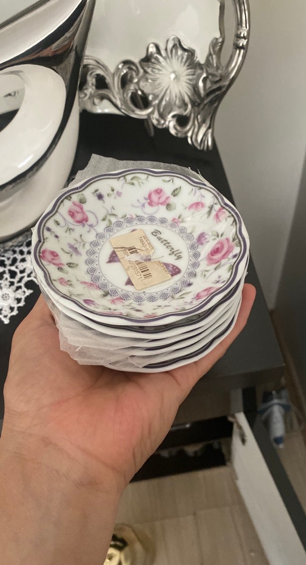 Çay tabagi 12 adet hiç kullanılmadı  - Görsel 4