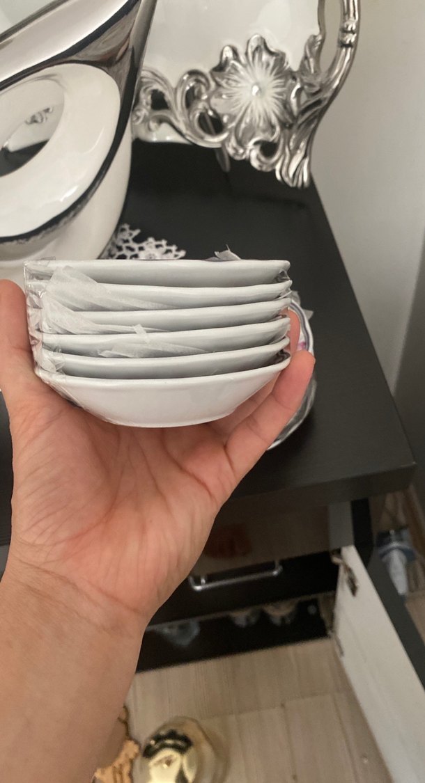 Çay tabagi 12 adet hiç kullanılmadı  - Görsel 3