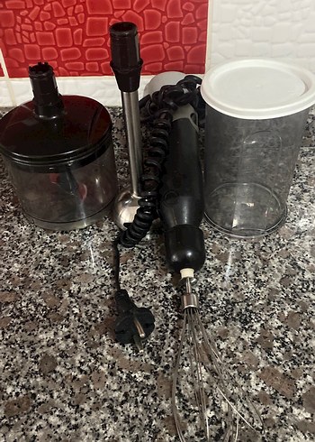 Siyah Çok Amaçlı Blender ve Parçaları
