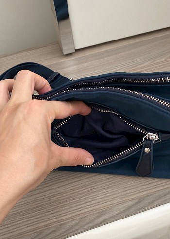 Beden Lacivert Fermuarlı Minimalist Kadın Çanta