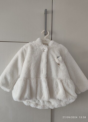 Kız bebek peluş mont - Görsel 2