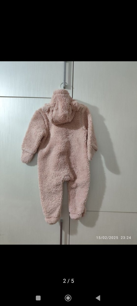 H&M Astronot Pembe Peluş Bebek Tulum - Görsel 2