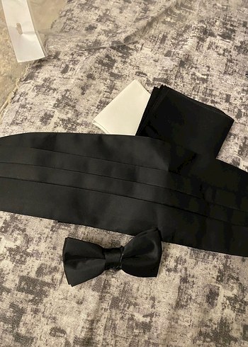 Siyah Kuşak ve Papyon Seti - Görsel 2