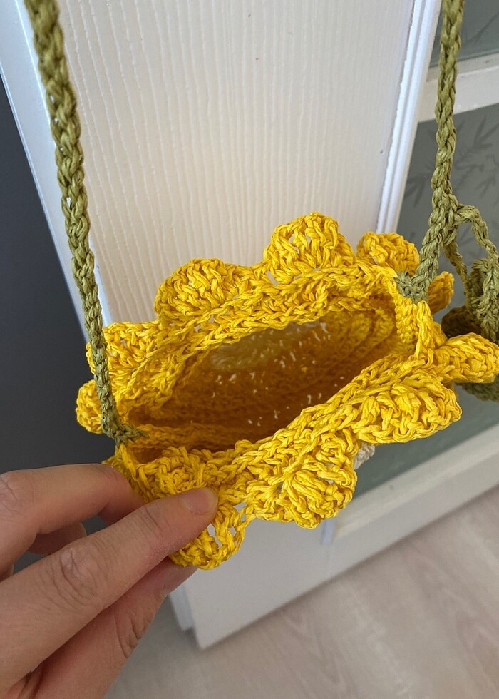 Sarı papatya çanta - Görsel 3