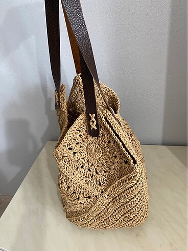 El yapımı deri saplı çanta - Görsel 2
