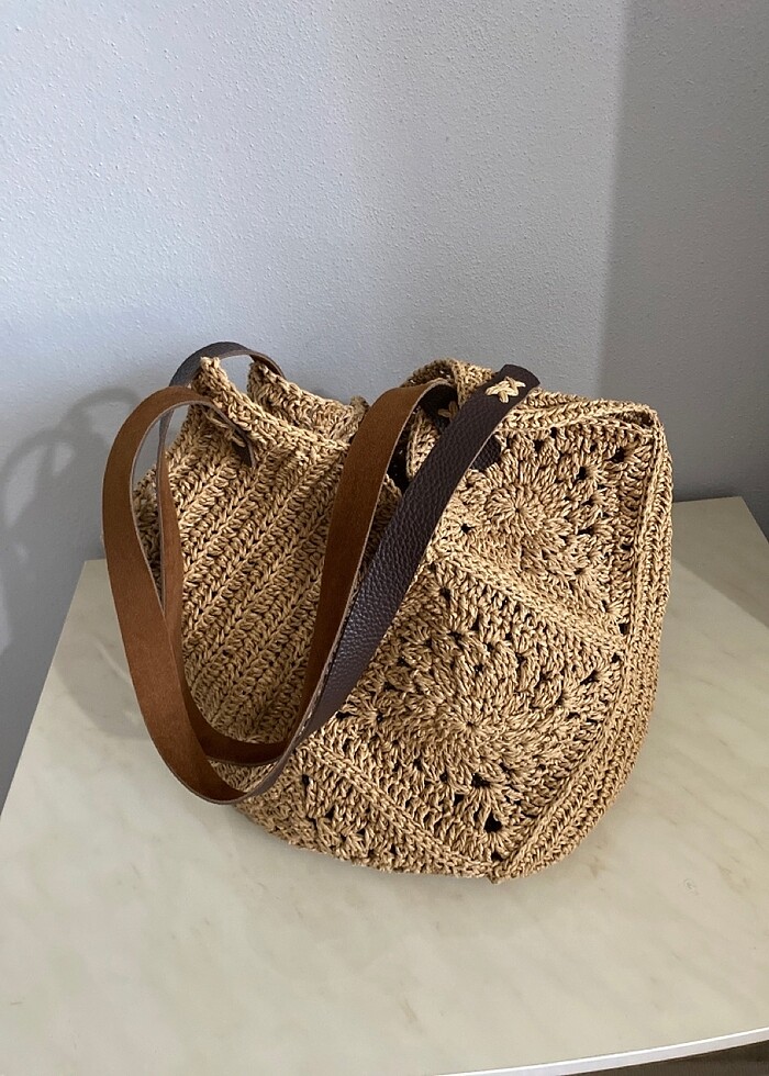 El yapımı deri saplı çanta - Görsel 3