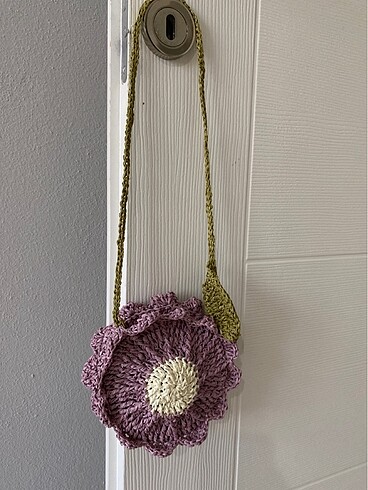 Örme çocuk papatya çanta - Görsel 2