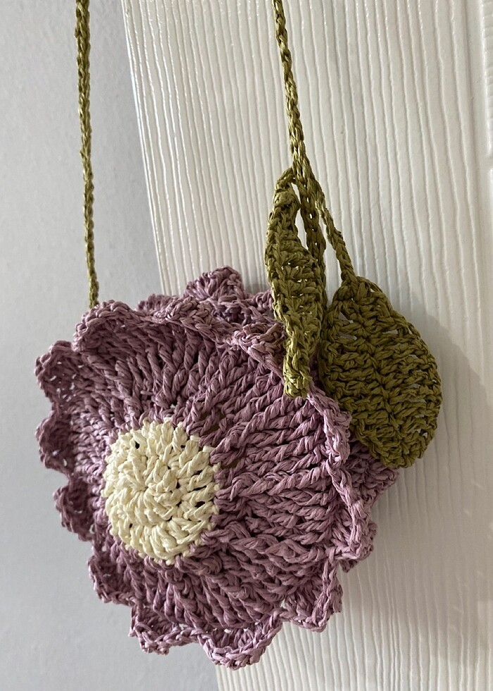 Örme çocuk papatya çanta - Görsel 3