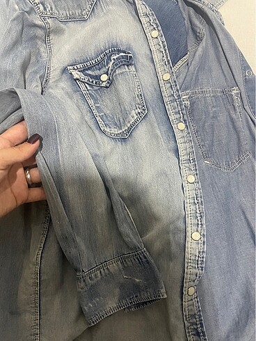 36 Beden Mango Denim Gömlek