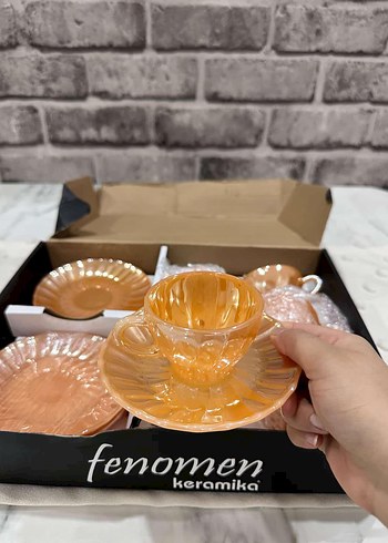 Diger Bej Modern Klasik Fincan Takımı - Görsel 3