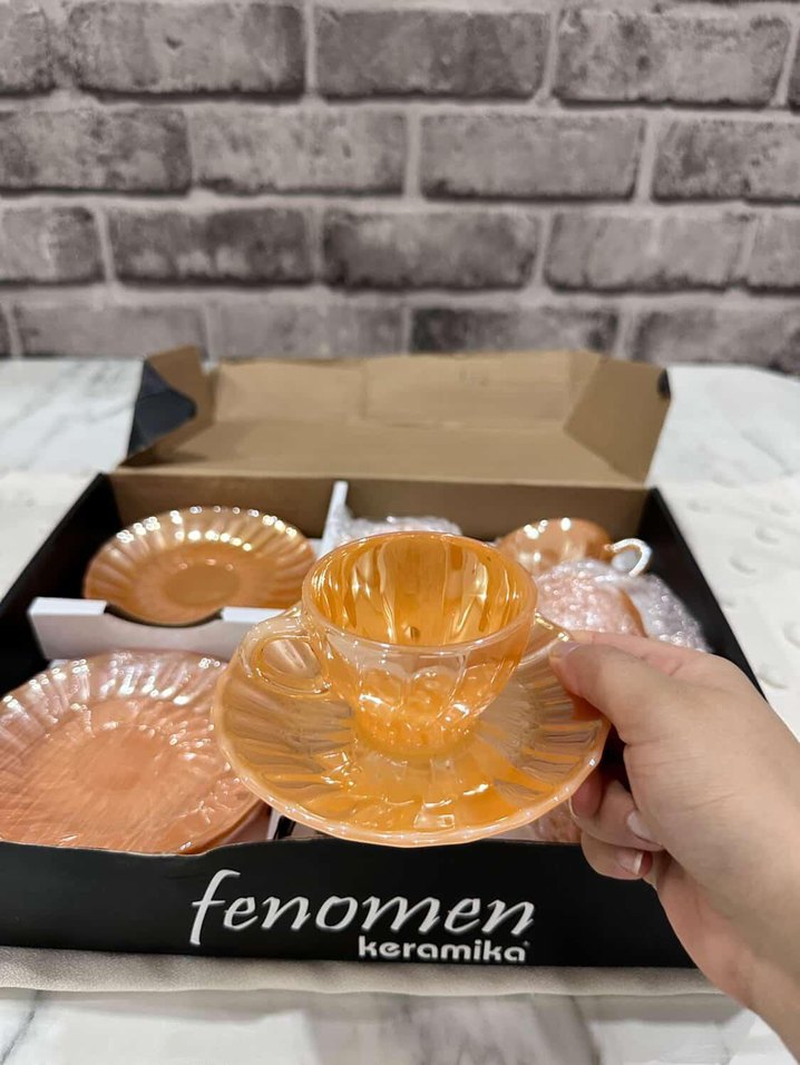 Diger Bej Modern Klasik Fincan Takımı - Görsel 3