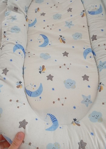 Pastel Mavi Baskılı Çocuk Uyku Yatağı - Görsel 3