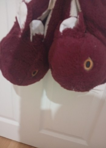 Bordo Nakışlı kadın ev terliği - Görsel 2