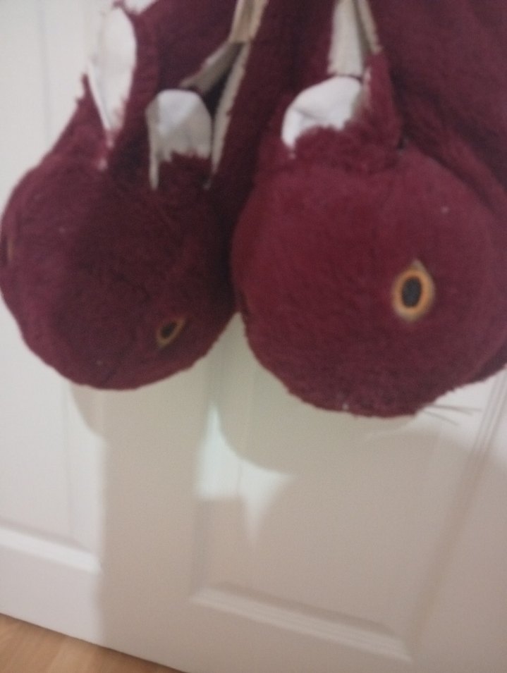 Bordo Nakışlı kadın ev terliği - Görsel 2