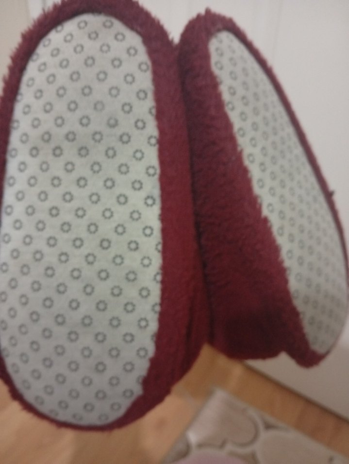 Bordo Nakışlı kadın ev terliği - Görsel 3