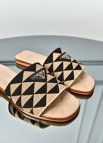 diğer Beden çeşitli Renk PRADA - Embroidered Fabric Slides 36 - 41 no.