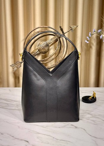 Yves Saınt Laurent Y TOP-HANDLE BUCKET IN LEATHER