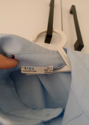 Defacto Mavi Keten Gömlek, Uzun Kollu, Düğmeli