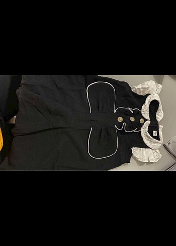 Sheinside Kız Çocuk Siyah Deri Goth Elbise