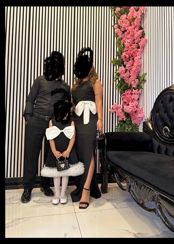 Sheinside Siyah Uzun Kadın Elbise Beyaz Kemerli