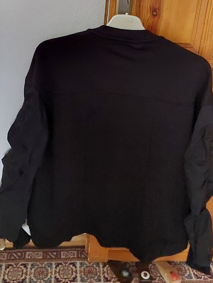 Siyah Düğmeli Kadın Keten Ceket - Görsel 2