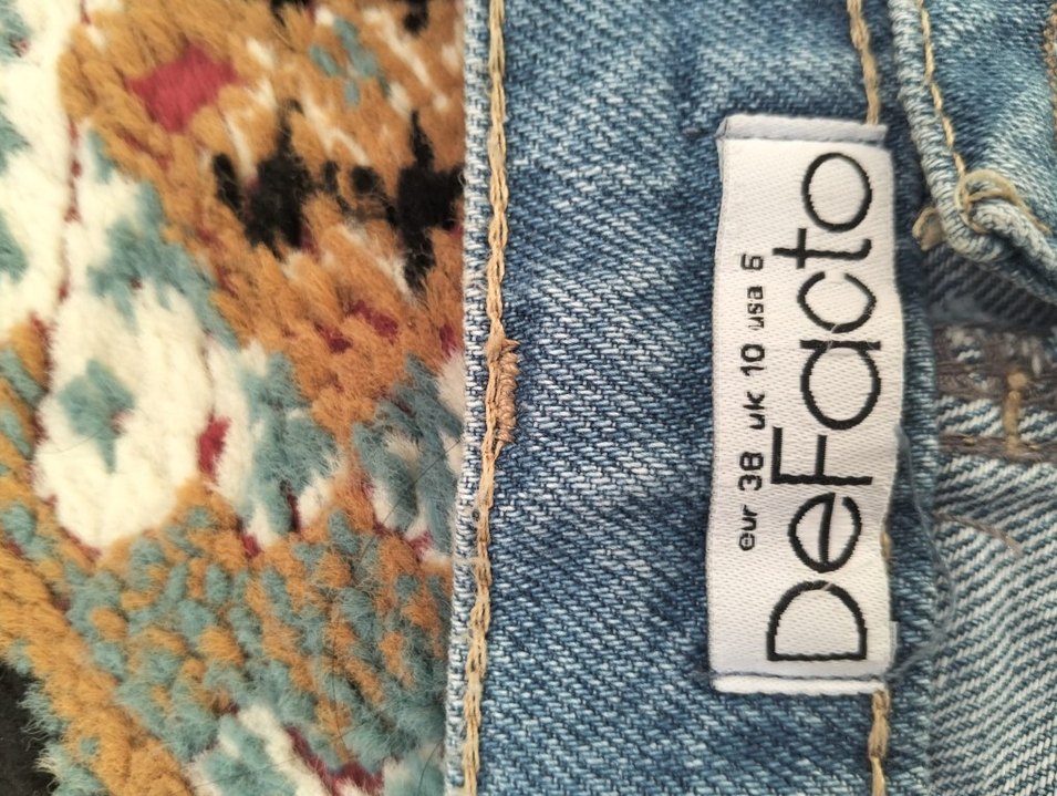 Geniş Kesim Midi Boy Kadın Kot Pantolon - Görsel 2