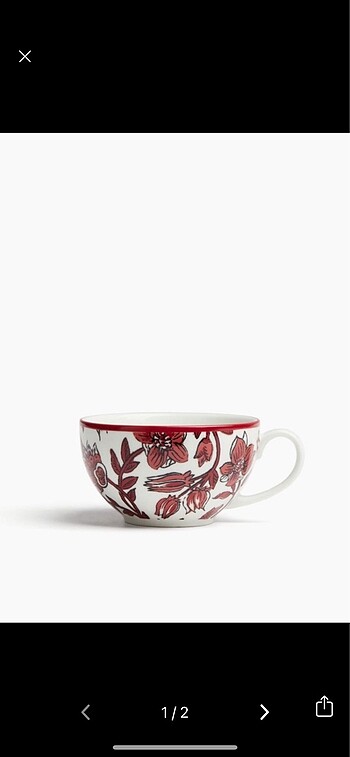 H&M home çiçek desenli fincan/kupa