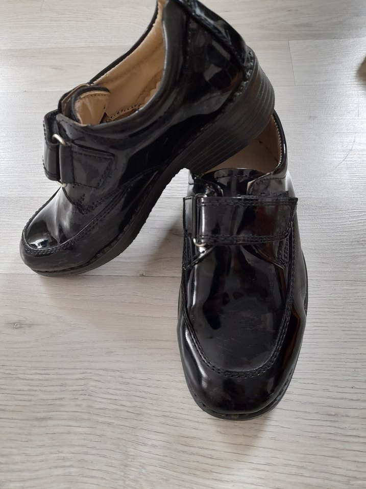 Siyah Rugan Tokalı Erkek Çocuk Ayakkabısı - Görsel 2