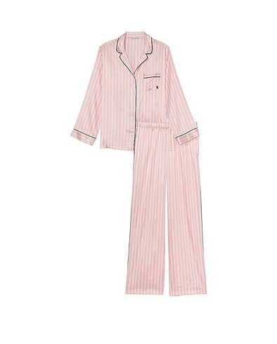 m Beden pembe Renk Victorias Secret Saten Pijama Takımı