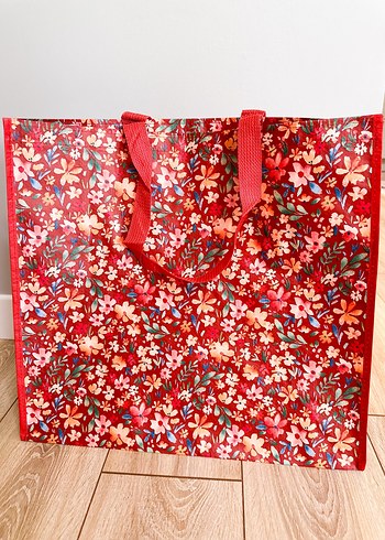 Beden kırmızı Renk Tj Maxx Su Geçirmez Alışveriş Torbası