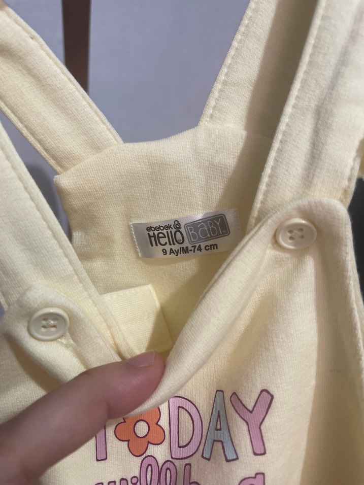 Sarı Fırfırlı Bebek Kız Tulum - Görsel 2