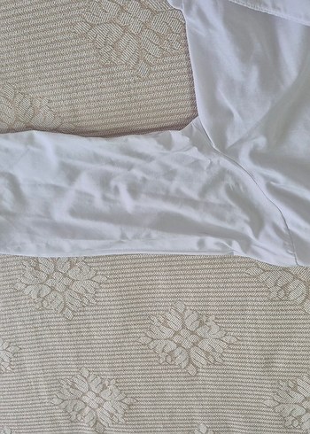 Beyaz Keten Düğmeli Kadın Gömlek - Görsel 4